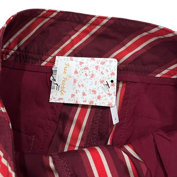 NWT Free People Seemed Like Stripe Belted Crop Pant - Picture 3 of 8